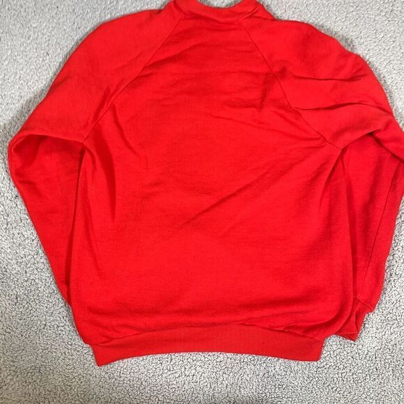 Vintage Bah Hum Bug Holiday Christmas Sweater Adult Pullover Red Ken Done Small - Picture 6 of 8